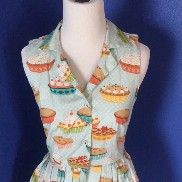 Vintage Modcloth Bea & Dot Sweet as Pie Thanksgiving cotton daydress 50s retro🥧 - Picture 3 of 12
